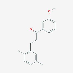 molecular formula C18H20O2 B1327705 3-(2,5-二甲基苯基)-3'-甲氧基丙酮 CAS No. 898794-82-6