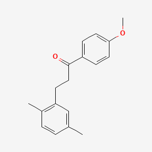 molecular formula C18H20O2 B1327706 3-(2,5-二甲基苯基)-4'-甲氧基丙酮 CAS No. 898794-84-8