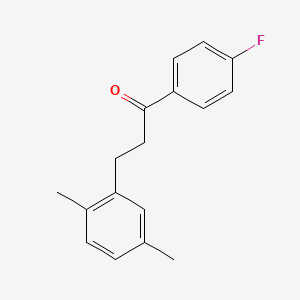 B1327708 3-(2,5-Dimethylphenyl)-4'-fluoropropiophenone CAS No. 898753-45-2