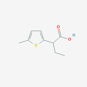 molecular formula C9H12O2S B13277100 2-(5-Methylthiophen-2-yl)butanoic acid 