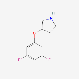 molecular formula C10H11F2NO B13277126 3-(3,5-Difluorophenoxy)pyrrolidine 