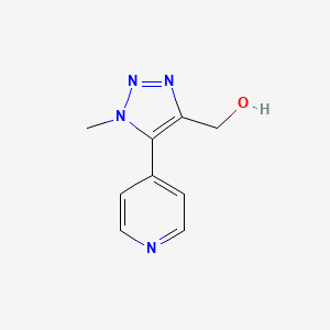 molecular formula C9H10N4O B13277174 [1-Methyl-5-(pyridin-4-yl)-1H-1,2,3-triazol-4-yl]methanol 