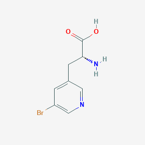 molecular formula C8H9BrN2O2 B13277212 (2R)-2-Amino-3-(5-bromopyridin-3-YL)propanoic acid 