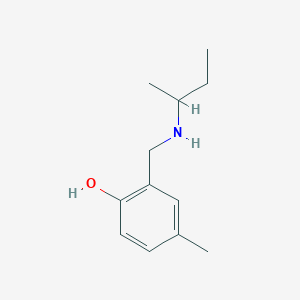 molecular formula C12H19NO B13277233 2-{[(Butan-2-yl)amino]methyl}-4-methylphenol 