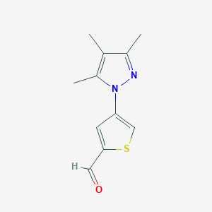 4-(Trimethyl-1H-pyrazol-1-YL)thiophene-2-carbaldehyde