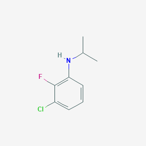 molecular formula C9H11ClFN B13277349 3-chloro-2-fluoro-N-(propan-2-yl)aniline 