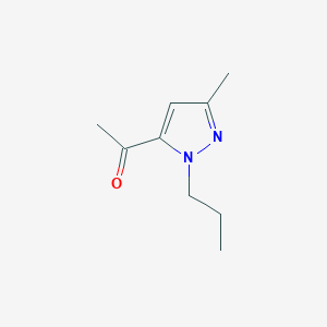 molecular formula C9H14N2O B13277368 1-(3-Methyl-1-propyl-1H-pyrazol-5-yl)ethan-1-one 