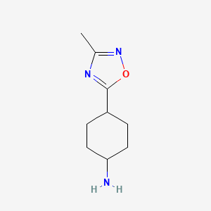 4-(3-Methyl-1,2,4-oxadiazol-5-yl)cyclohexan-1-amine