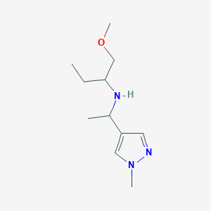 molecular formula C11H21N3O B13277426 (1-Methoxybutan-2-yl)[1-(1-methyl-1H-pyrazol-4-yl)ethyl]amine 