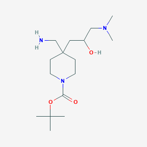 tert-Butyl 4-(aminomethyl)-4-[3-(dimethylamino)-2-hydroxypropyl]piperidine-1-carboxylate