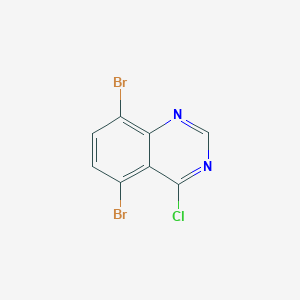 molecular formula C8H3Br2ClN2 B13277501 5,8-Dibromo-4-chloroquinazoline 