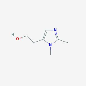 molecular formula C7H12N2O B13277568 2-(1,2-Dimethyl-1H-imidazol-5-yl)ethan-1-ol 