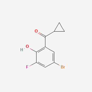 4-Bromo-2-cyclopropanecarbonyl-6-fluorophenol