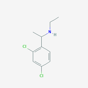 molecular formula C10H13Cl2N B13277673 [1-(2,4-Dichlorophenyl)ethyl](ethyl)amine 