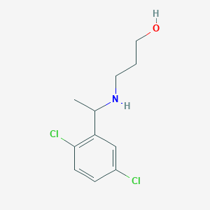 3-{[1-(2,5-Dichlorophenyl)ethyl]amino}propan-1-ol