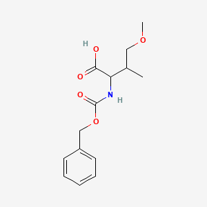 molecular formula C14H19NO5 B13277689 2-{[(Benzyloxy)carbonyl]amino}-4-methoxy-3-methylbutanoic acid 