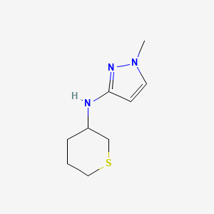 molecular formula C9H15N3S B13277704 1-methyl-N-(thian-3-yl)-1H-pyrazol-3-amine 