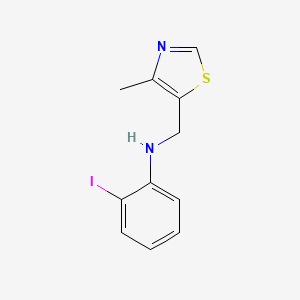 2-iodo-N-[(4-methyl-1,3-thiazol-5-yl)methyl]aniline