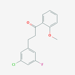 B1327776 3-(3-Chloro-5-fluorophenyl)-2'-methoxypropiophenone CAS No. 898750-13-5