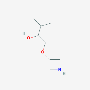 molecular formula C8H17NO2 B13277770 1-(Azetidin-3-yloxy)-3-methylbutan-2-ol 