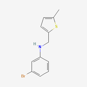 3-bromo-N-[(5-methylthiophen-2-yl)methyl]aniline