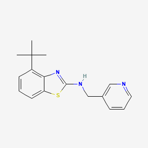 molecular formula C17H19N3S B13277788 4-tert-butyl-N-(pyridin-3-ylmethyl)-1,3-benzothiazol-2-amine CAS No. 1177274-26-8