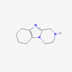 molecular formula C10H15N3 B13277803 1,8,11-Triazatricyclo[7.4.0.0,2,7]trideca-2(7),8-diene 