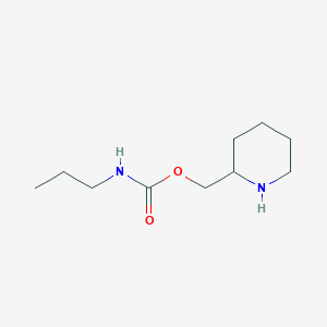 molecular formula C10H20N2O2 B13278046 Piperidin-2-ylmethylN-propylcarbamate 