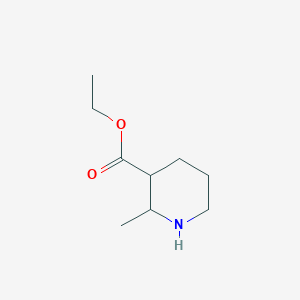 molecular formula C9H17NO2 B13278307 Ethyl 2-methylpiperidine-3-carboxylate CAS No. 90950-34-8