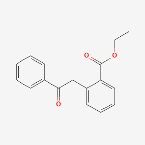 B1327845 Ethyl 2-(2-oxo-2-phenylethyl)benzoate CAS No. 898776-66-4