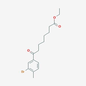 B1327858 Ethyl 8-(3-bromo-4-methylphenyl)-8-oxooctanoate CAS No. 898776-90-4