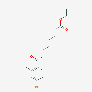 molecular formula C17H23BrO3 B1327862 Ethyl 8-(4-bromo-2-methylphenyl)-8-oxooctanoate CAS No. 898777-00-9