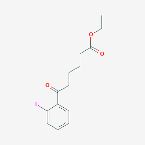 molecular formula C14H17IO3 B1327868 6-(2-碘苯基)-6-氧代己酸乙酯 CAS No. 898777-15-6