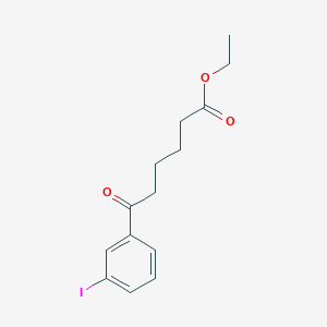 molecular formula C14H17IO3 B1327873 6-(3-碘苯基)-6-氧代己酸乙酯 CAS No. 898777-30-5