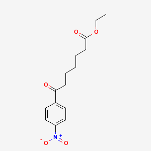 molecular formula C15H19NO5 B1327887 Ethyl 7-(4-nitrophenyl)-7-oxoheptanoate CAS No. 898777-63-4