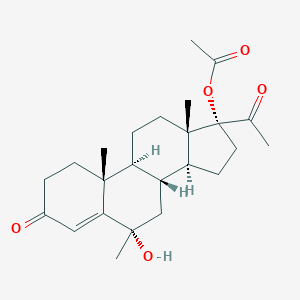 molecular formula C₂₄H₃₄O₅ B132789 6-Hydroxy-6-methyl-3,20-dioxopregn-4-en-17-yl acetate CAS No. 984-46-3