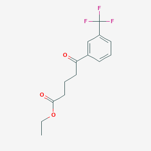 molecular formula C14H15F3O3 B1327893 Ethyl 5-oxo-5-(3-trifluoromethylphenyl)valerate CAS No. 898777-75-8