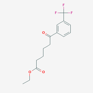 molecular formula C15H17F3O3 B1327894 Ethyl 6-oxo-6-(3-trifluoromethylphenyl)hexanoate CAS No. 898777-77-0