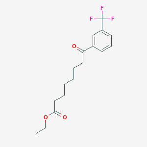 molecular formula C17H21F3O3 B1327895 Ethyl 8-oxo-8-(3-trifluoromethylphenyl)octanoate CAS No. 898777-79-2