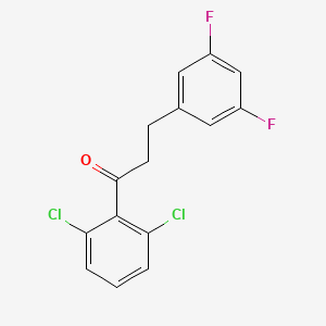 B1327920 2',6'-Dichloro-3-(3,5-difluorophenyl)propiophenone CAS No. 898777-54-3