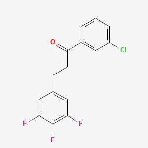 B1327932 3'-Chloro-3-(3,4,5-trifluorophenyl)propiophenone CAS No. 898777-90-7