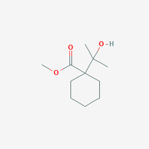 molecular formula C11H20O3 B13279419 Methyl 1-(2-hydroxypropan-2-yl)cyclohexane-1-carboxylate 