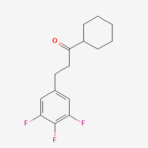 molecular formula C15H17F3O B1327959 Cyclohexyl 2-(3,4,5-trifluorophenyl)ethyl ketone CAS No. 898778-77-3