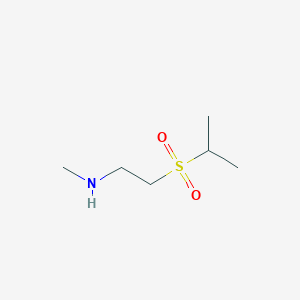 molecular formula C6H15NO2S B13279716 Methyl[2-(propane-2-sulfonyl)ethyl]amine 