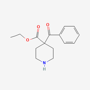 molecular formula C15H19NO3 B13279906 Ethyl 4-benzoylpiperidine-4-carboxylate 