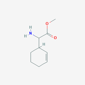 molecular formula C9H15NO2 B13279944 Methyl 2-amino-2-(cyclohex-2-EN-1-YL)acetate 