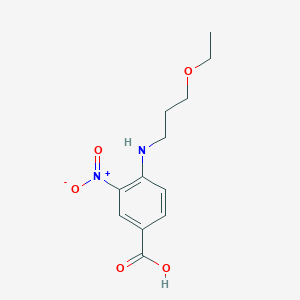 molecular formula C12H16N2O5 B1328004 4-[(3-Ethoxypropyl)amino]-3-nitrobenzoic acid CAS No. 1019452-53-9