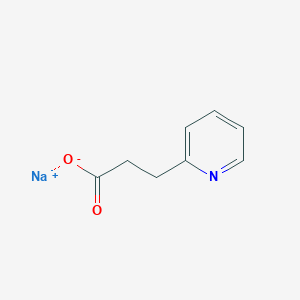 molecular formula C8H8NNaO2 B13280055 Sodium 3-(pyridin-2-YL)propanoate 