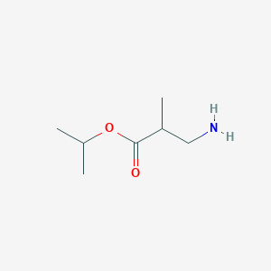 molecular formula C7H15NO2 B13280058 Propan-2-yl 3-amino-2-methylpropanoate 