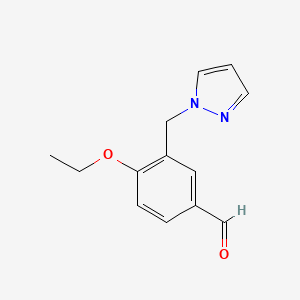4-ethoxy-3-(1H-pyrazol-1-ylmethyl)benzaldehyde
